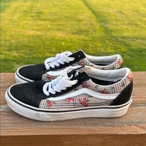 Vans Old Skool Glen Plaid Floral Skate Shoes Sneakers Size 6.5